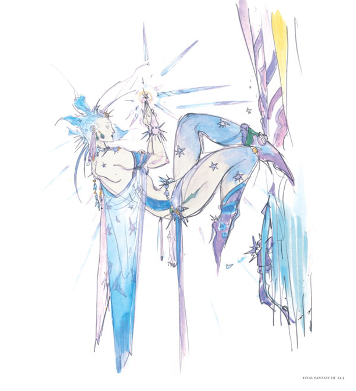 Early Final Fantasy character designs from The Sky Vol. 1