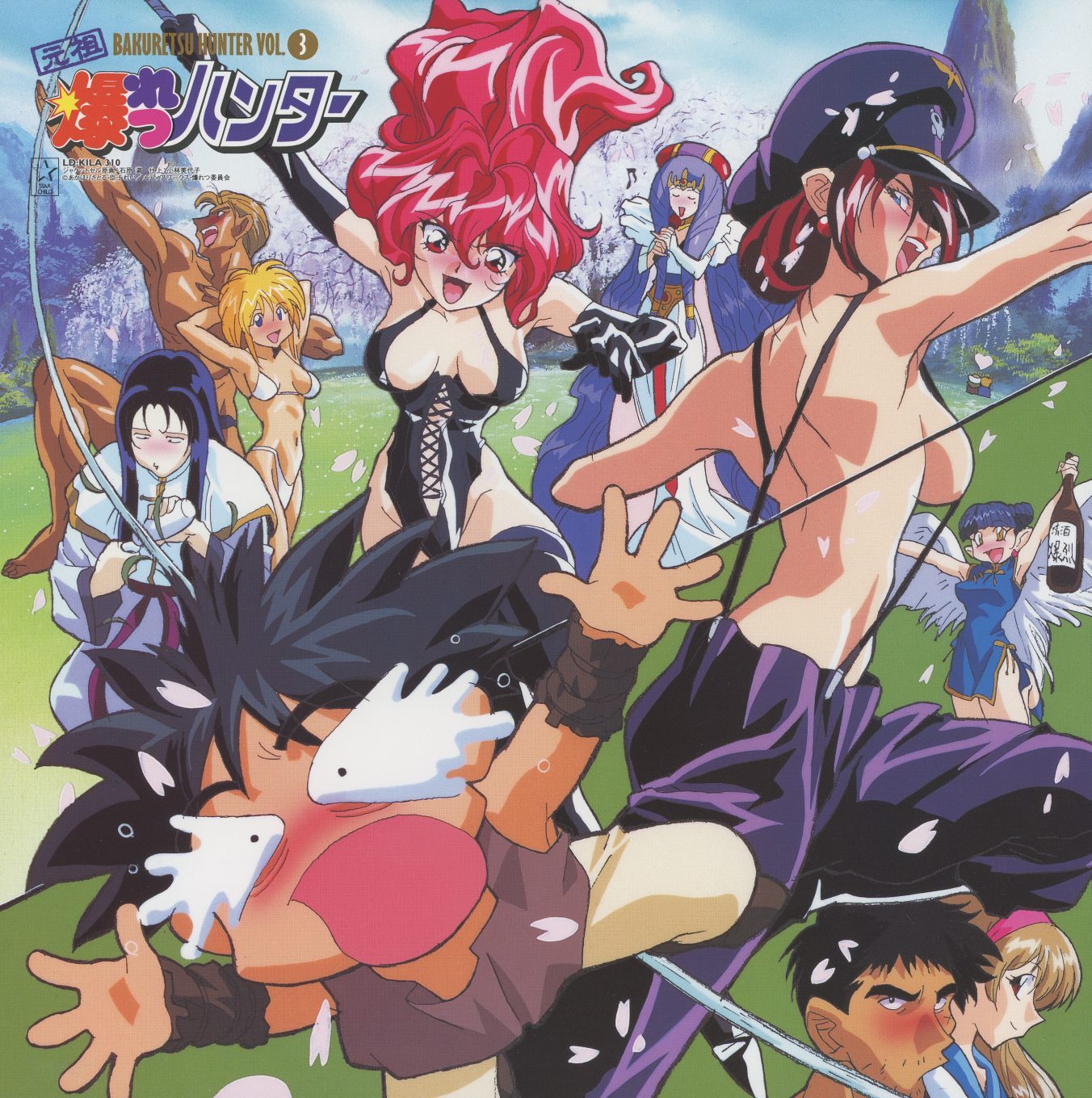 Vol.3 disc art — the spring ensemble illustration without obi. Cherry petals print well at disc-label scale; the warm palette reads clearly even in reduced dimensions.