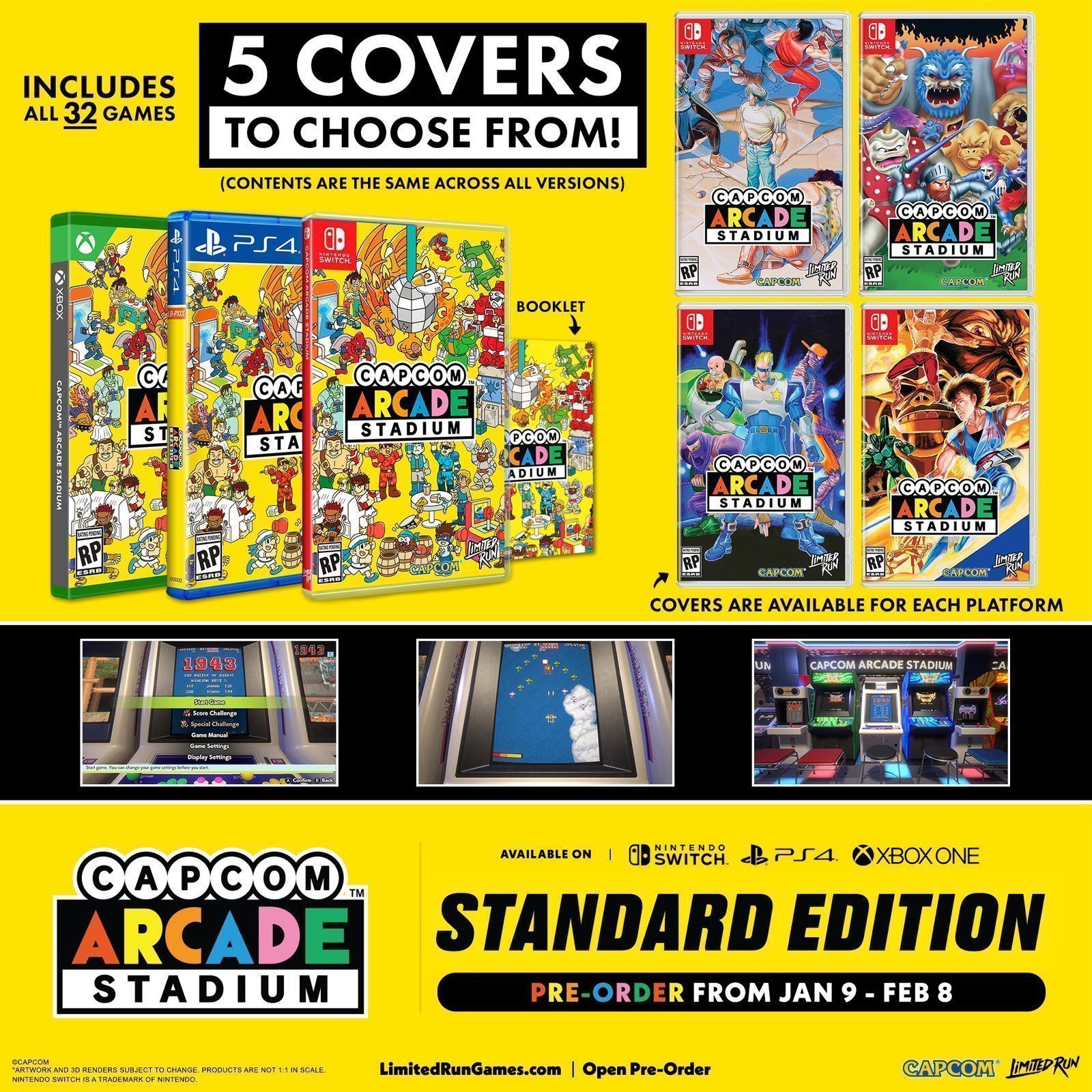 All five collectible cover variants — each exclusive, your pick locks in at checkout. Pre-orders close February 8