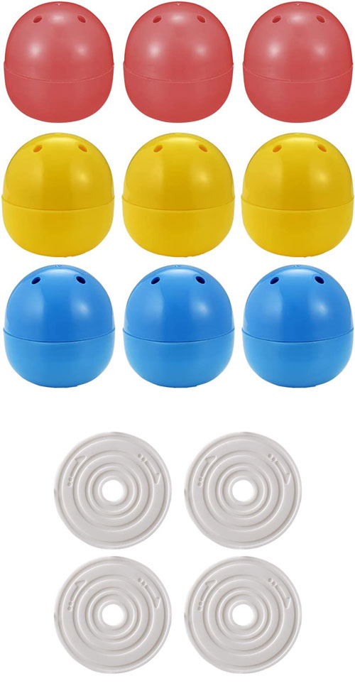 Nine capsules and four tokens included. Standard 50mm acorn capsules, compatible with most Bandai gashapon sets