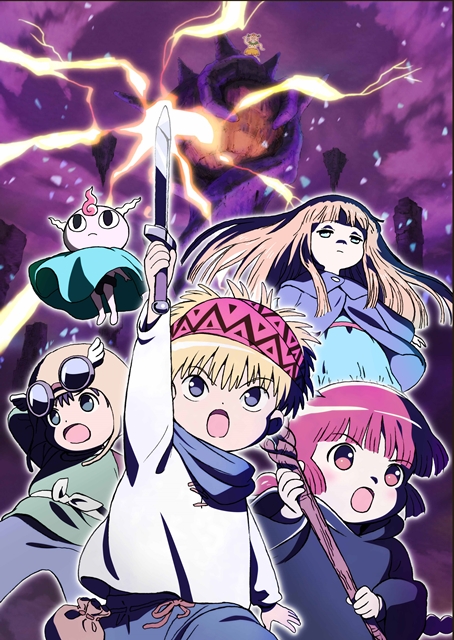 Second key visual — Nike leads the full party against the Demon Lord's shadow