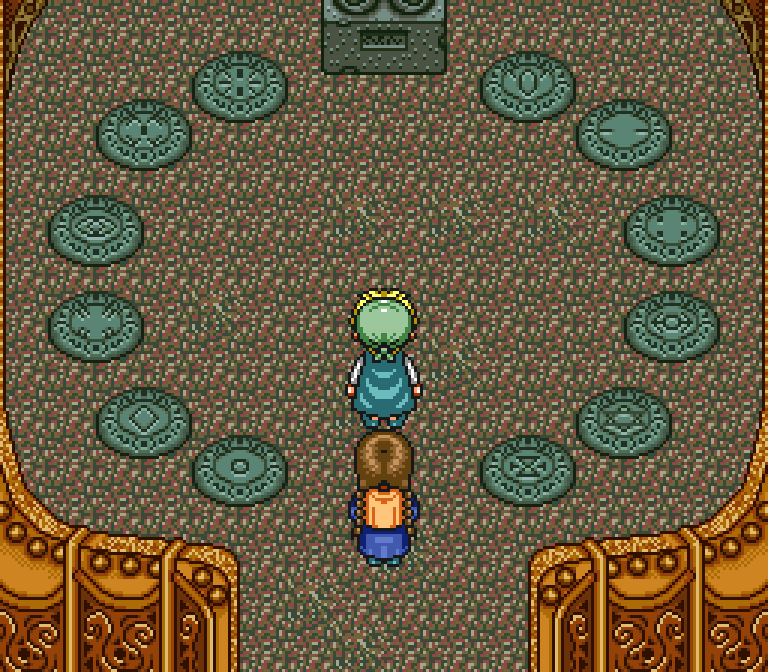 Tower selection map — twelve sealed towers, each containing a magical circle to collect