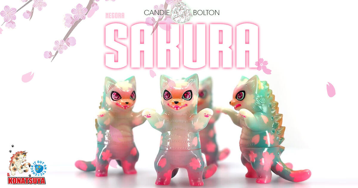 Konatsu collaboration pieces — she regularly partners with other sofubi artists for cross-pollinated colourways and character mashups